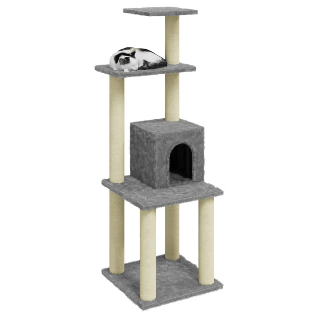 1 Metre Cat Tree Tower with Condo, Perches & Scratching Posts