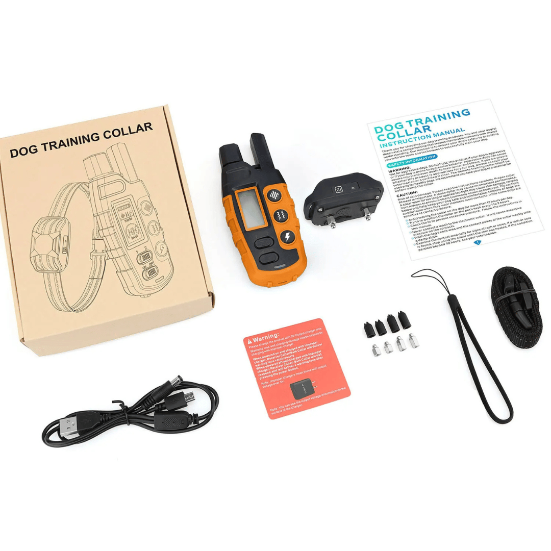 1000m Dog Training Collar & Remote Control | Waterproof & Rechargeable E-Collar