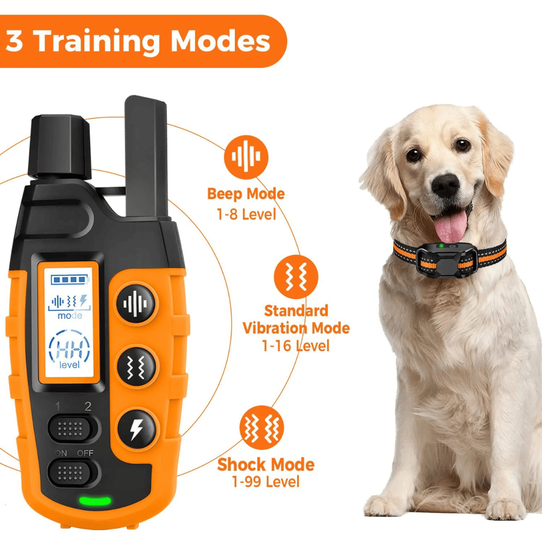 1000m Dog Training Collar & Remote Control | Waterproof & Rechargeable E-Collar