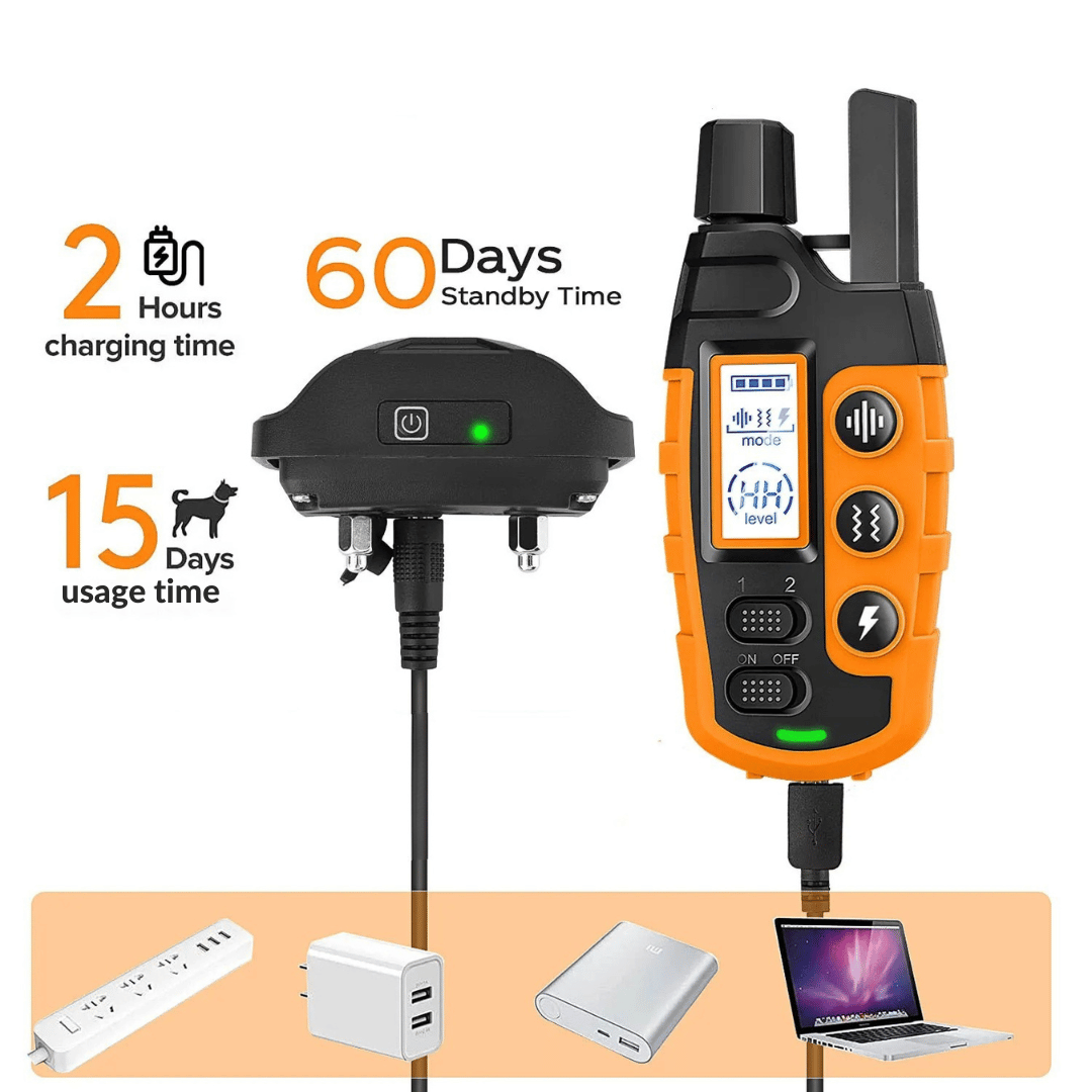 1000m Dog Training Collar & Remote Control | Waterproof & Rechargeable E-Collar