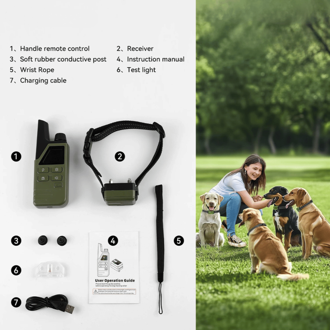 300m Smart Dog Training Collar & Remote Control | Waterproof & Rechargeable
