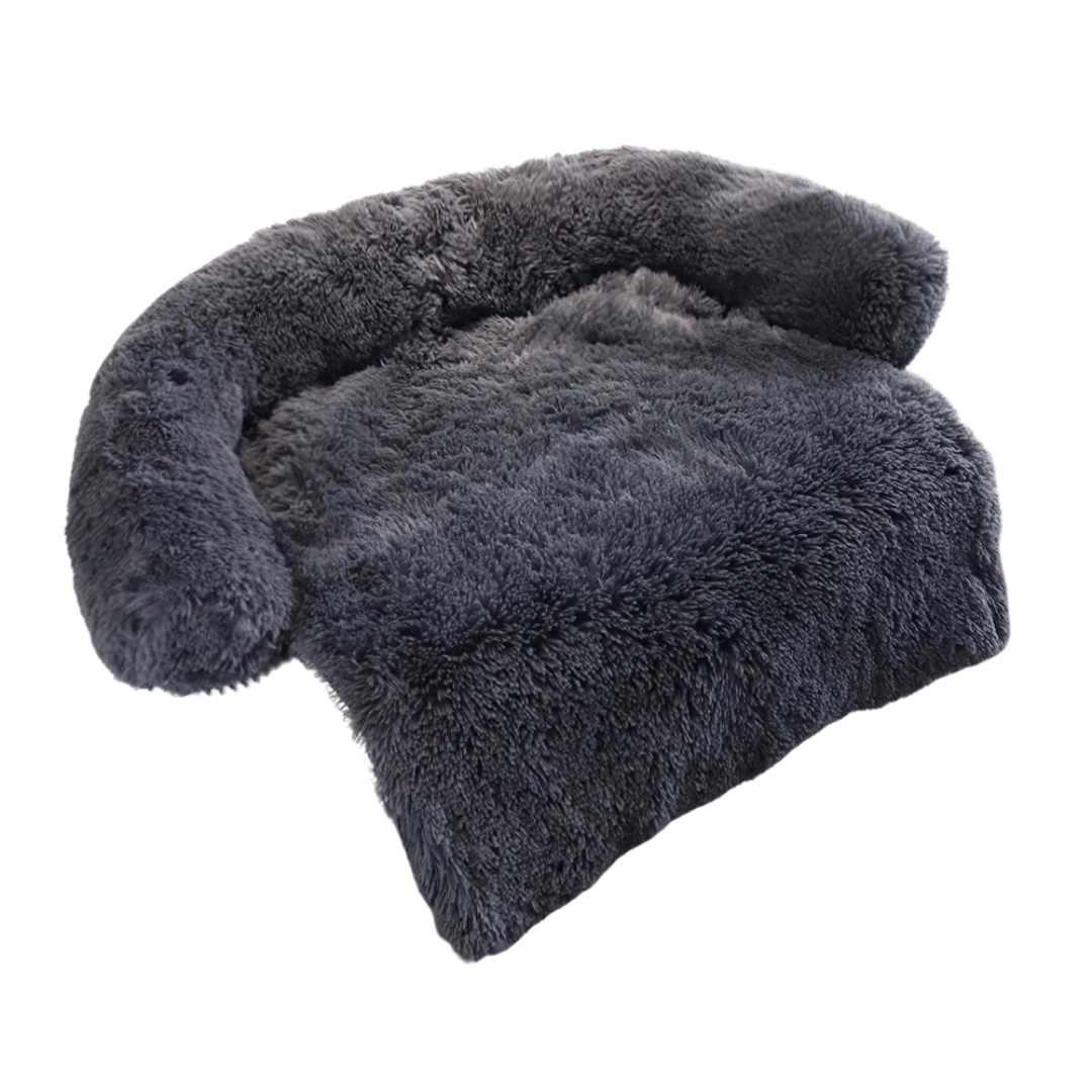 Plush Calming Dog Bolster Bed Furniture Protector