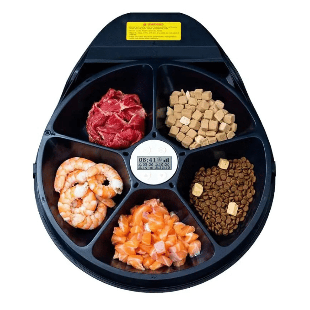 4-Meals Automatic Cat Feeder with Refrigeration & Timer