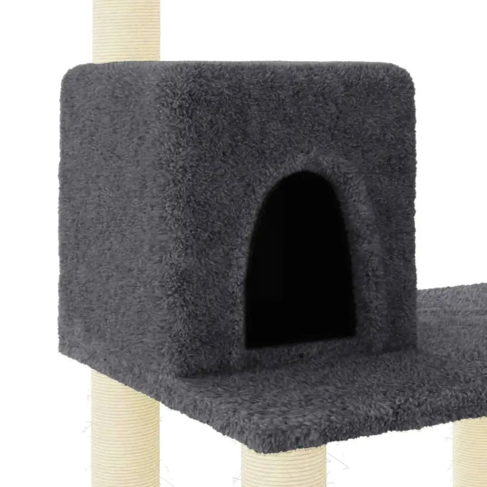4ft Cat Tree with Plush Condo Hideaway, Multi-Level Perches & Scratching Posts