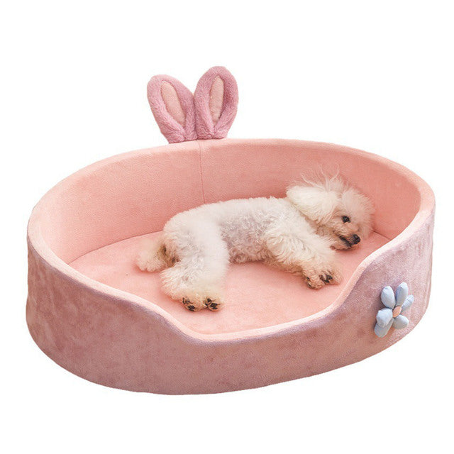 Adorable Warm Fleece Pet Bed for Small Dogs & Cats