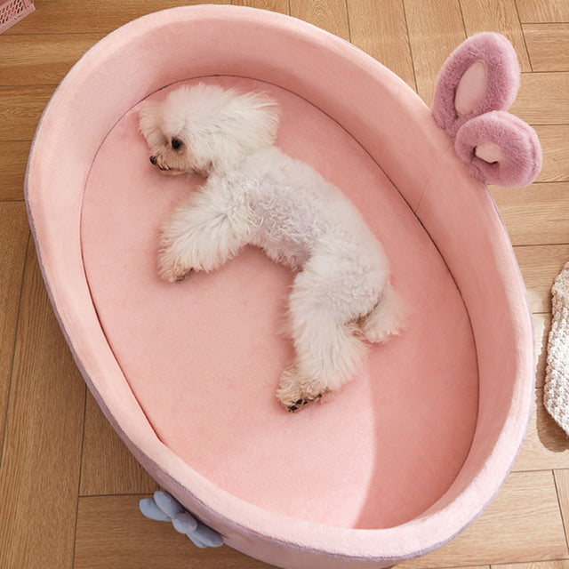 Adorable Warm Fleece Pet Bed for Small Dogs & Cats