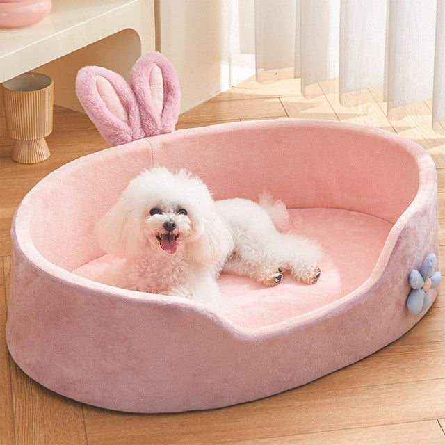 Adorable Warm Fleece Pet Bed for Small Dogs & Cats