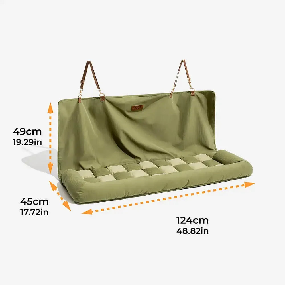 Chessboard-Pattern Comfy Car Seat Bed for Large Dogs