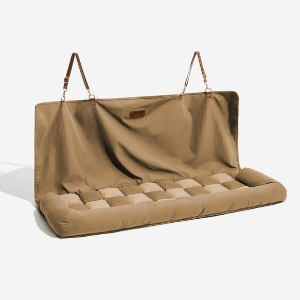 Chessboard-Pattern Comfy Car Seat Bed for Large Dogs
