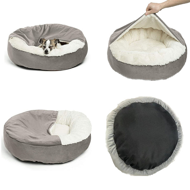 Cosy Pet Nest with Snuggle Blanket for Cats & Small Dogs