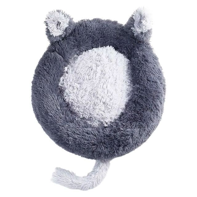 Cute Ears & Tail Plush Pet Bed for Small Dogs & Cats