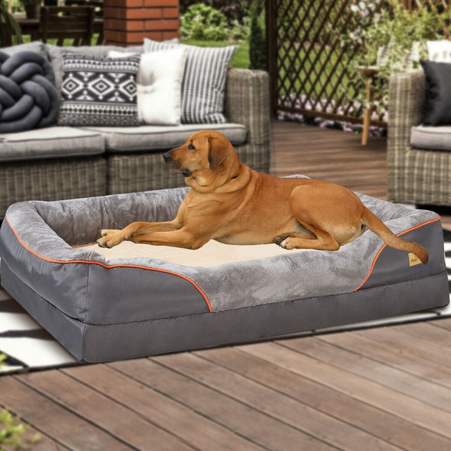 Extra-Large Orthopedic Memory Foam Dog Bed for Large Dogs