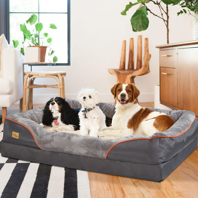 Extra-Large Orthopedic Memory Foam Dog Bed for Large Dogs