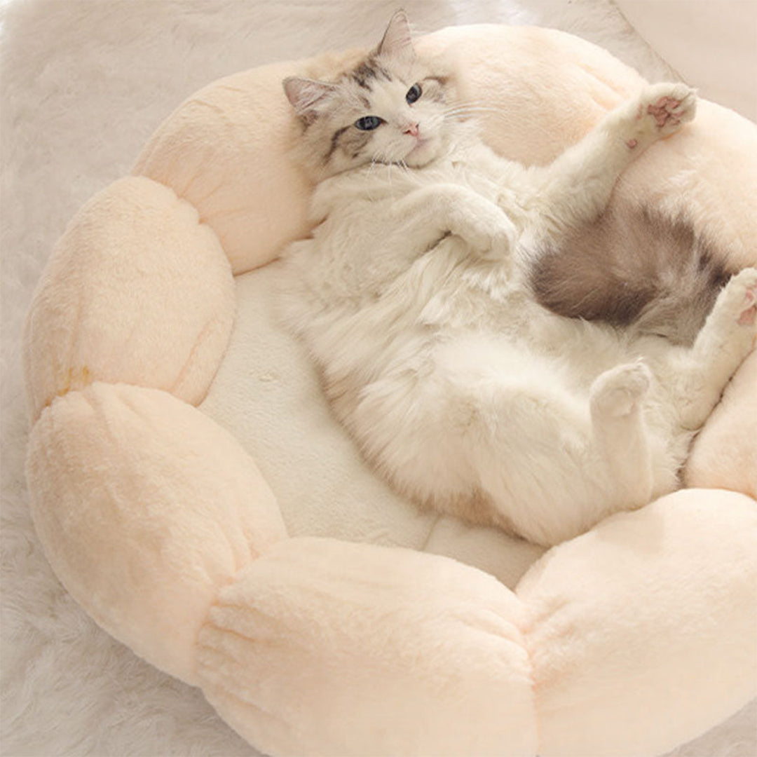Flower-Shaped Cat Bed Nest