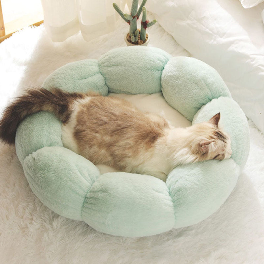 Flower-Shaped Cat Bed Nest