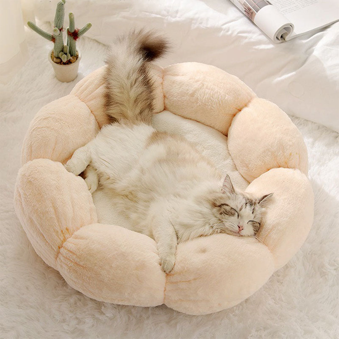 Flower-Shaped Cat Bed Nest