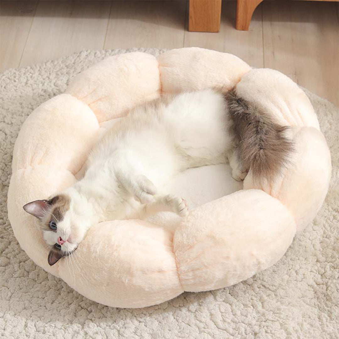 Flower-Shaped Cat Bed Nest