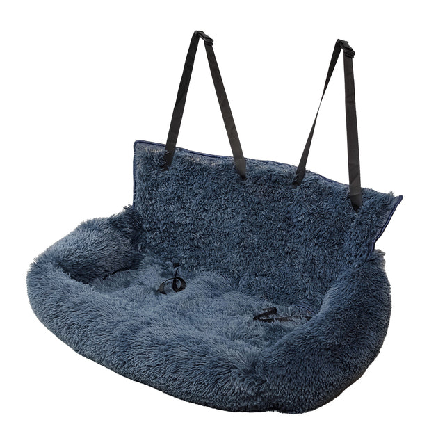 Fluffy Calming Dog Car Seat Bed