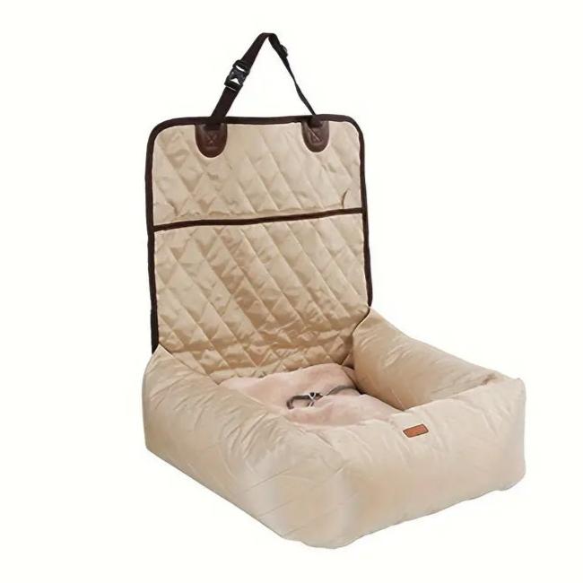 Foldable & Reversible Dog Car Seat & Padded Basket