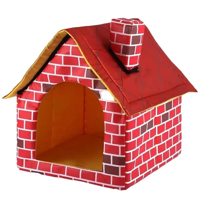Fun Brick House Indoor Kennel Dog Bed