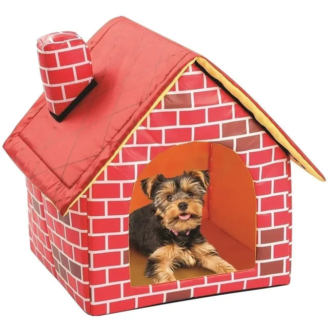 Fun Brick House Indoor Kennel Dog Bed