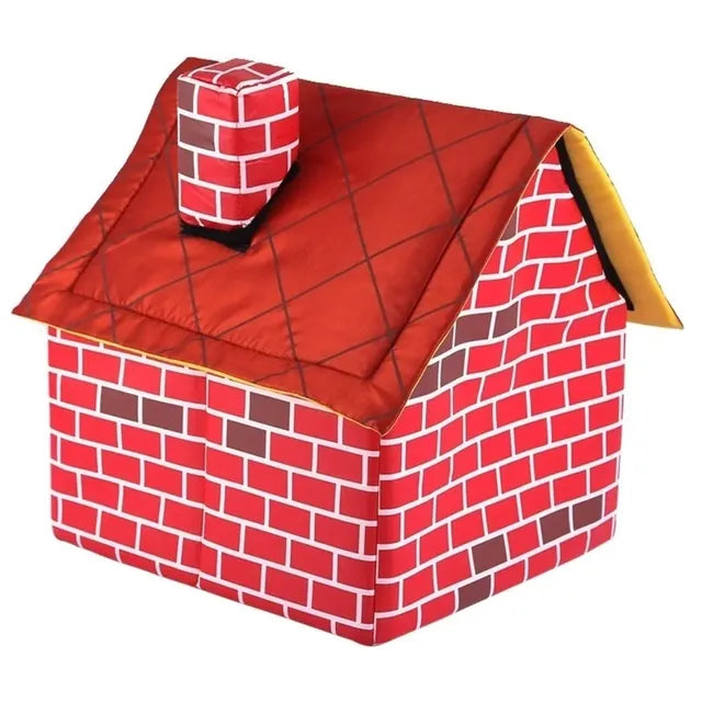 Fun Brick House Indoor Kennel Dog Bed