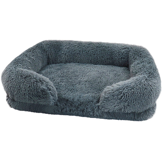 Furry Plush Orthopaedic Dog Bed with Washable Cover
