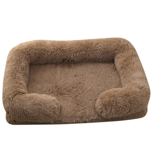 Furry Plush Orthopaedic Dog Bed with Washable Cover