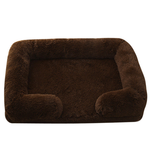 Furry Plush Orthopaedic Dog Bed with Washable Cover