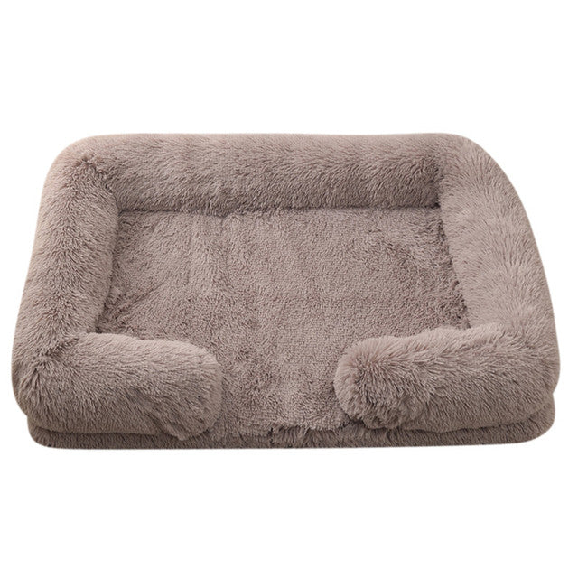 Furry Plush Orthopaedic Dog Bed with Washable Cover