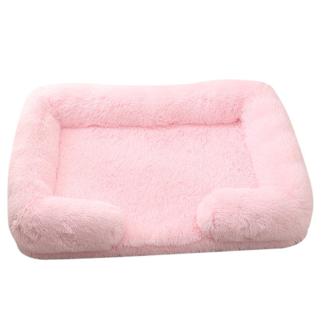 Furry Plush Orthopaedic Dog Bed with Washable Cover