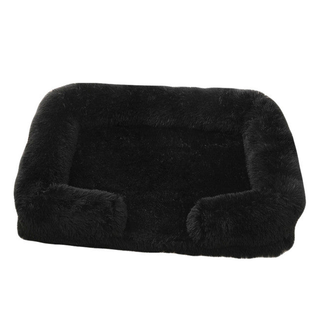 Furry Plush Orthopaedic Dog Bed with Washable Cover