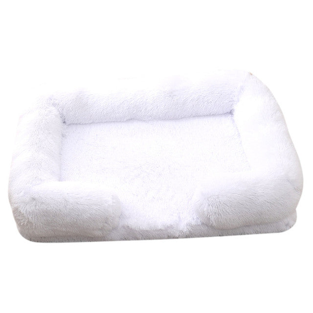 Furry Plush Orthopaedic Dog Bed with Washable Cover