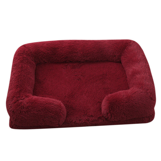 Furry Plush Orthopaedic Dog Bed with Washable Cover
