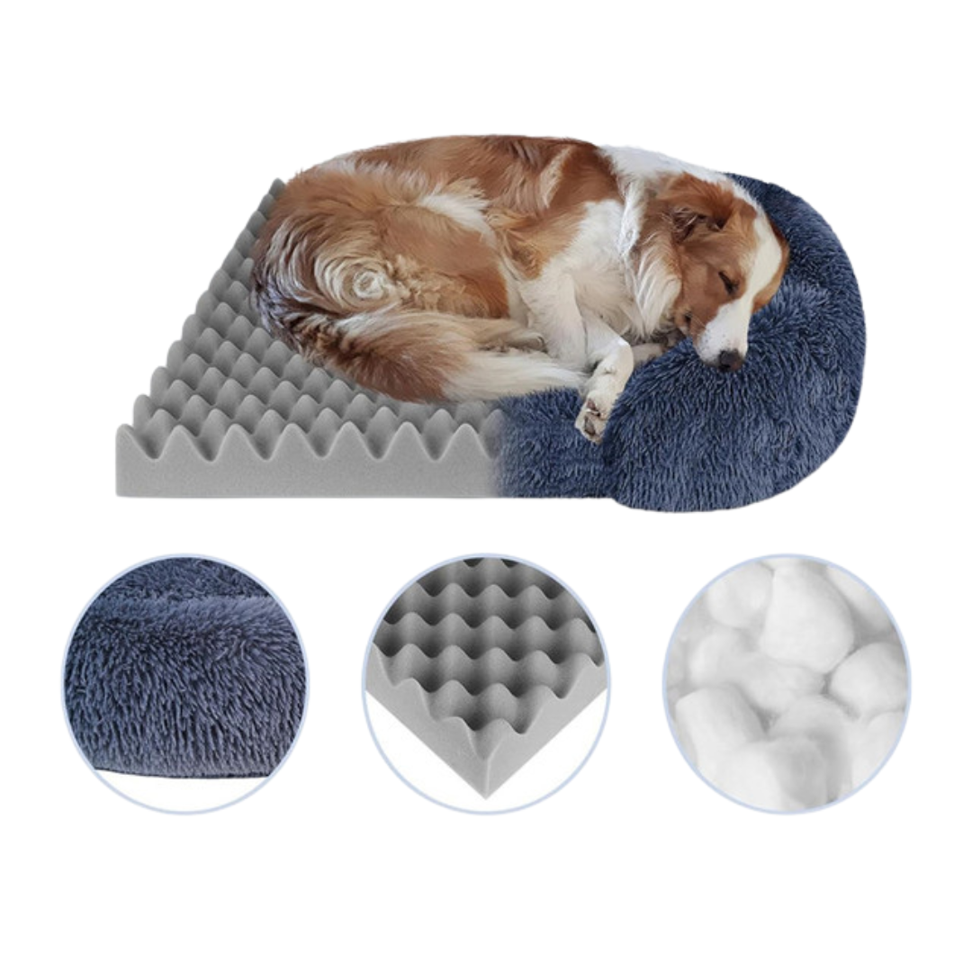Furry Plush Orthopaedic Dog Bed with Washable Cover