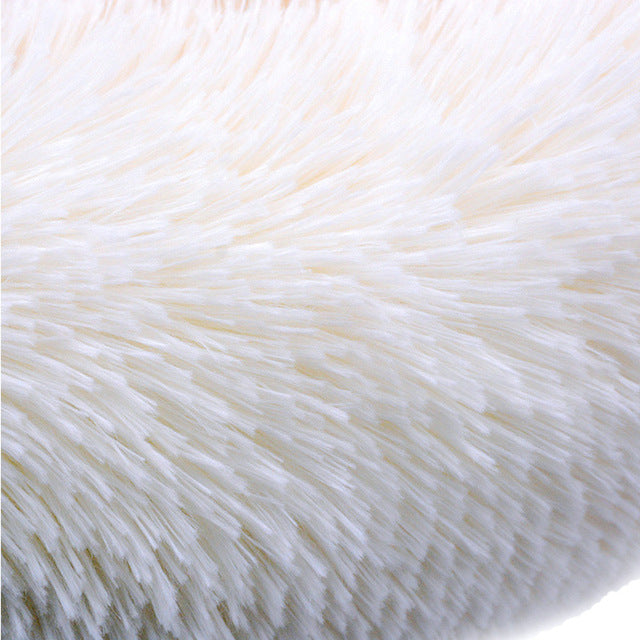 Furry Plush Orthopaedic Dog Bed with Washable Cover