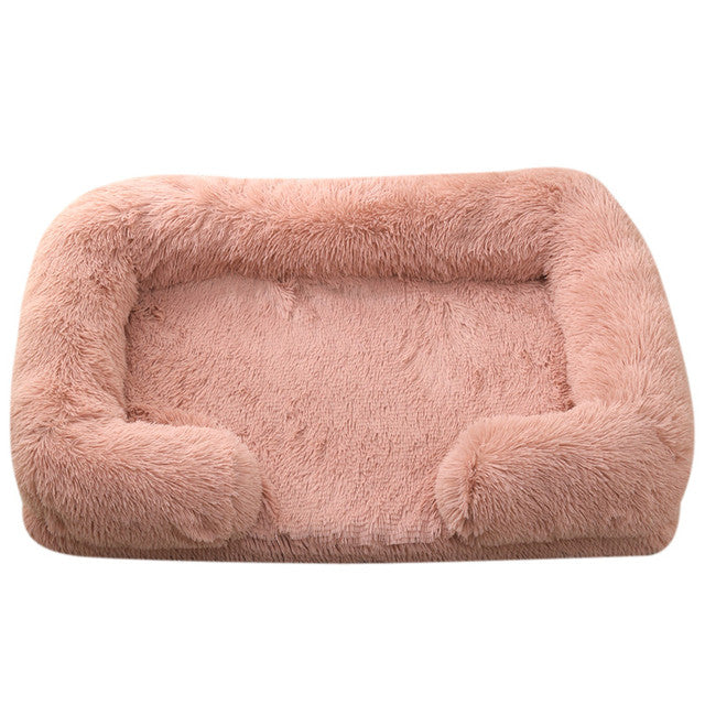 Furry Plush Orthopaedic Dog Bed with Washable Cover