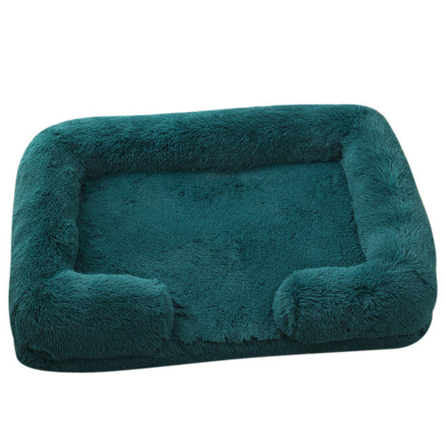 Furry Plush Orthopaedic Dog Bed with Washable Cover