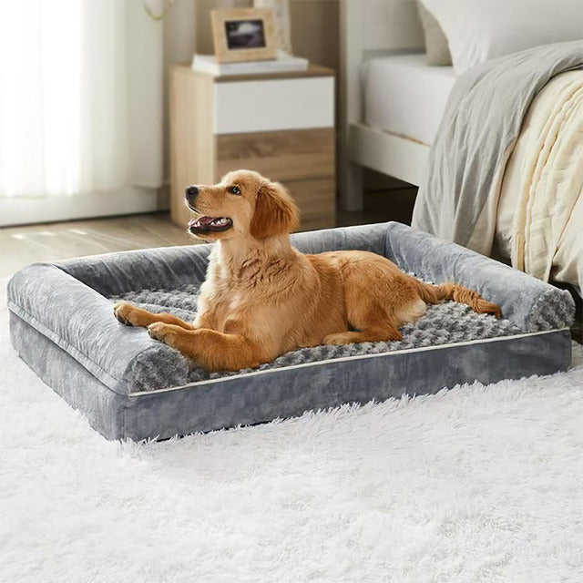 Luxury Orthopedic Memory Foam Dog Bed with Washable Cover