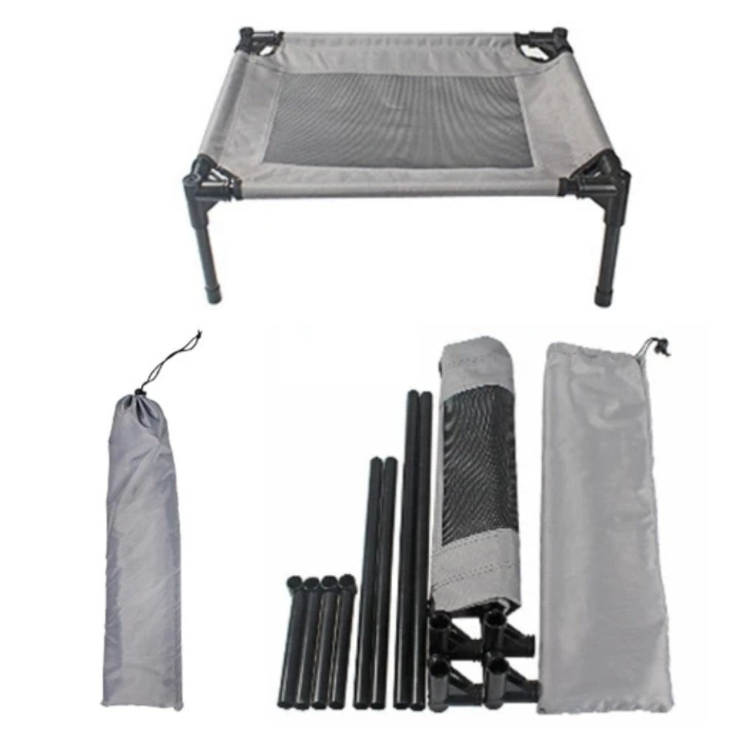 Raised Dog Bed with Metal Frame for Indoors & Outdoors