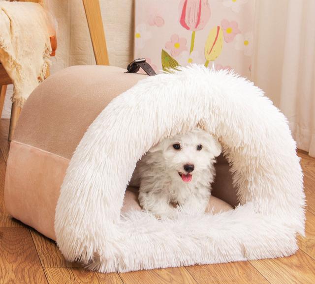 Winter House Semi-Enclosed Pet Bed for Small Dogs & Cats