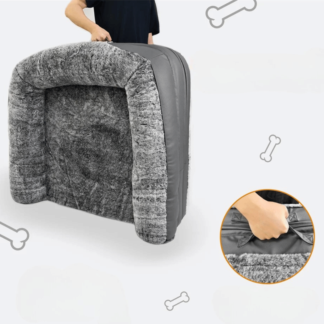 Anti-Anxiety Human Dog Bed | Foldable & Portable Calming Bolster Bed for Dogs & Owners