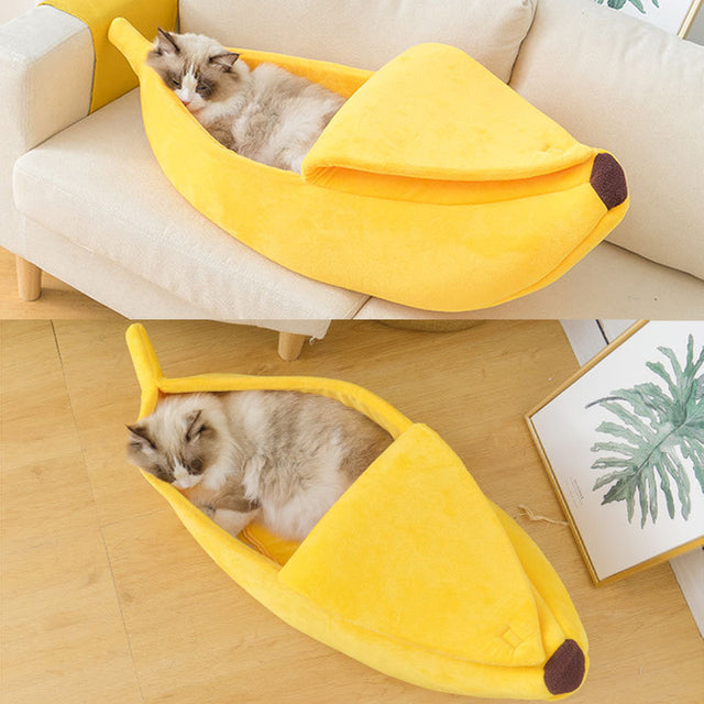 Banana Cat Bed Nest