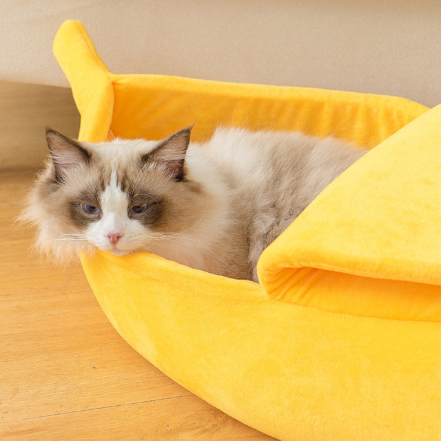 Banana Cat Bed Nest