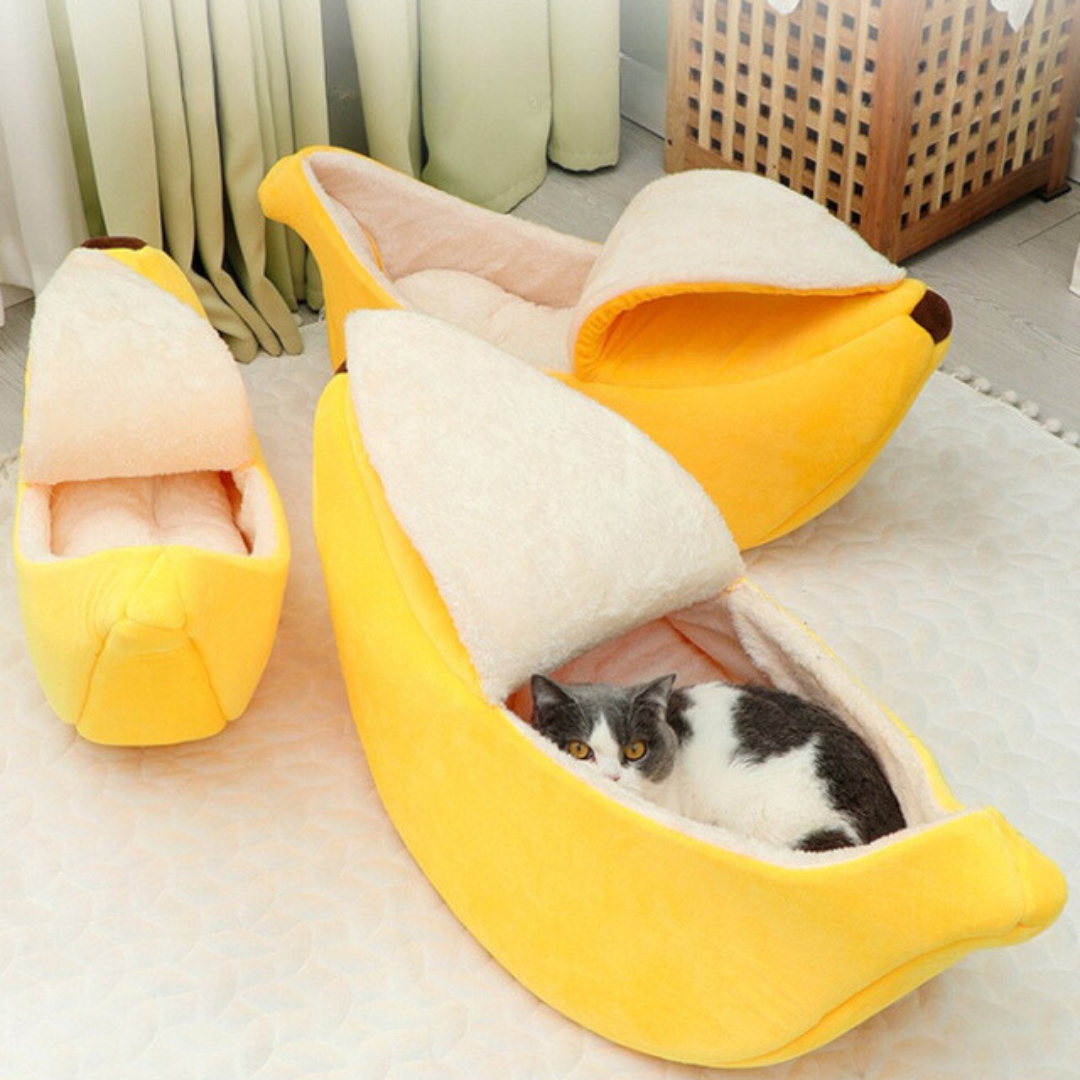 Banana Cat Bed Nest