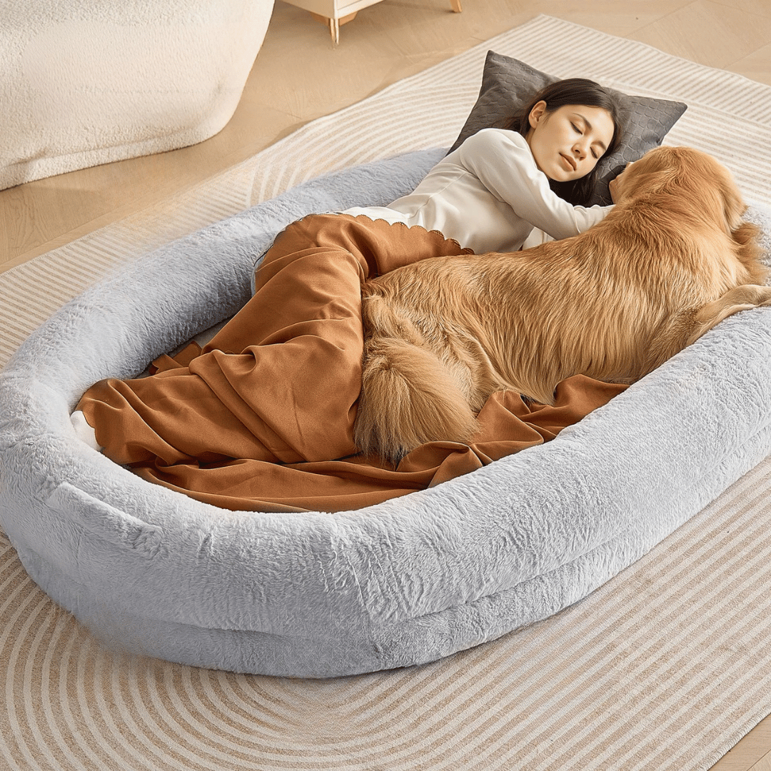 Calming Human Dog Bed for Adults & Pet Snuggles