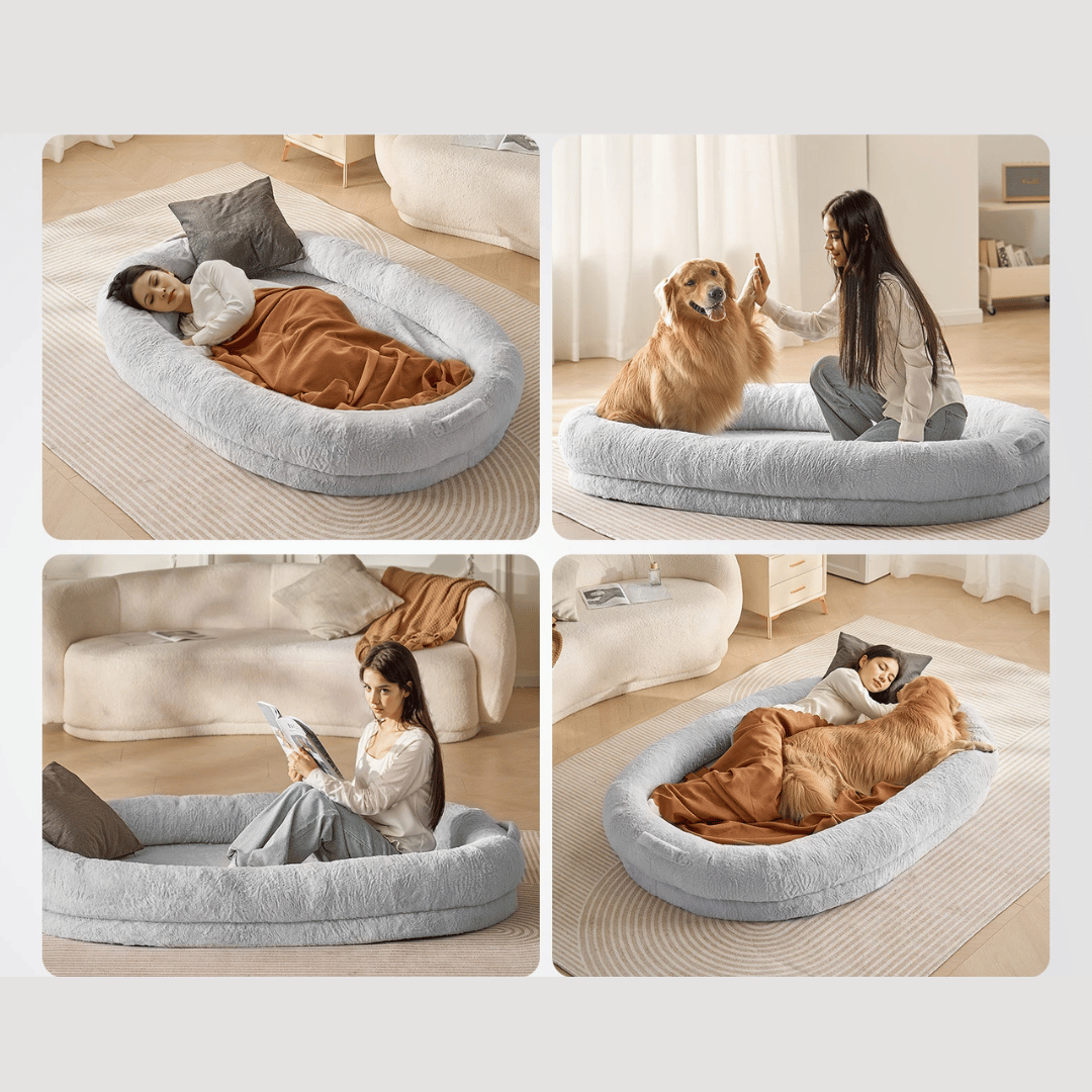 Calming Human Dog Bed for Adults & Pet Snuggles