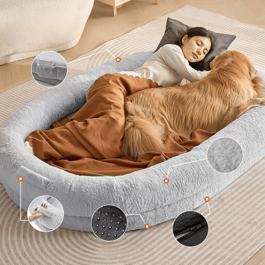 Calming Human Dog Bed for Adults & Pet Snuggles