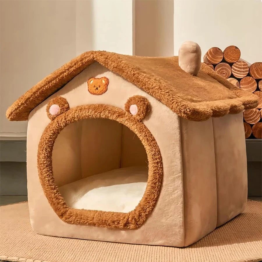 Cuddle Cottage Pet Bed House for Cats & Small Dogs