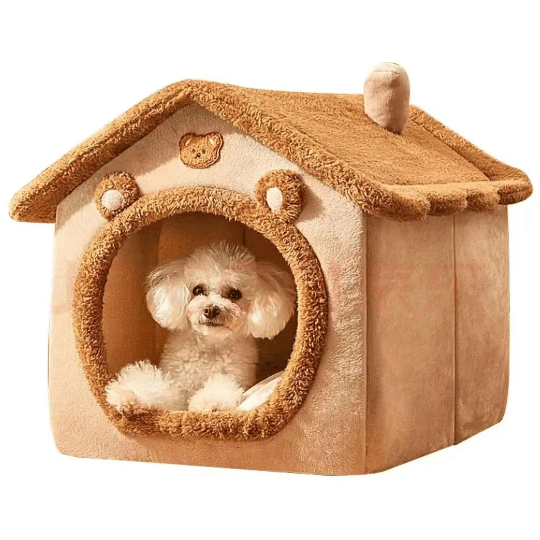 Cuddle Cottage Pet Bed House for Cats & Small Dogs